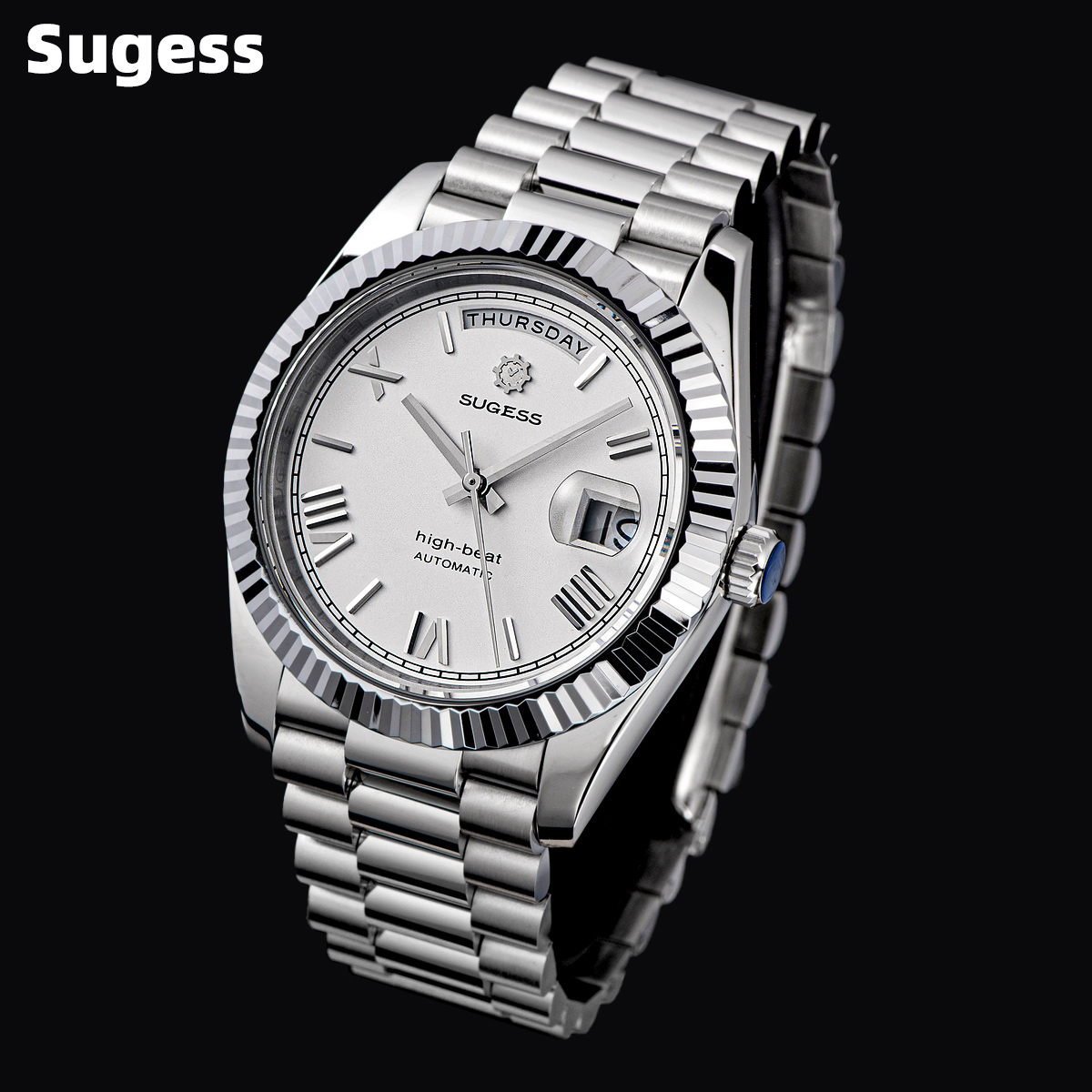 Rolex Watch Datejust - Sugess 40mm 남성용 시계 자동 날짜