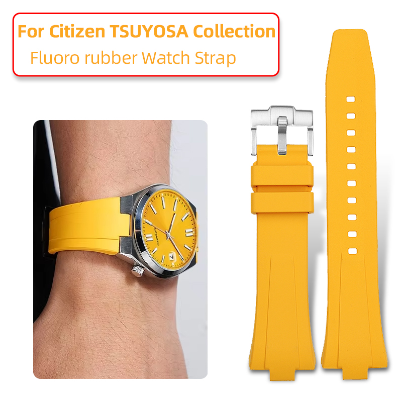 9x26mm FKM 플루오로 고무 스트랩 볼록형 퀵 릴 - Citizen Watch Tsuyosa 리뷰 및 가격