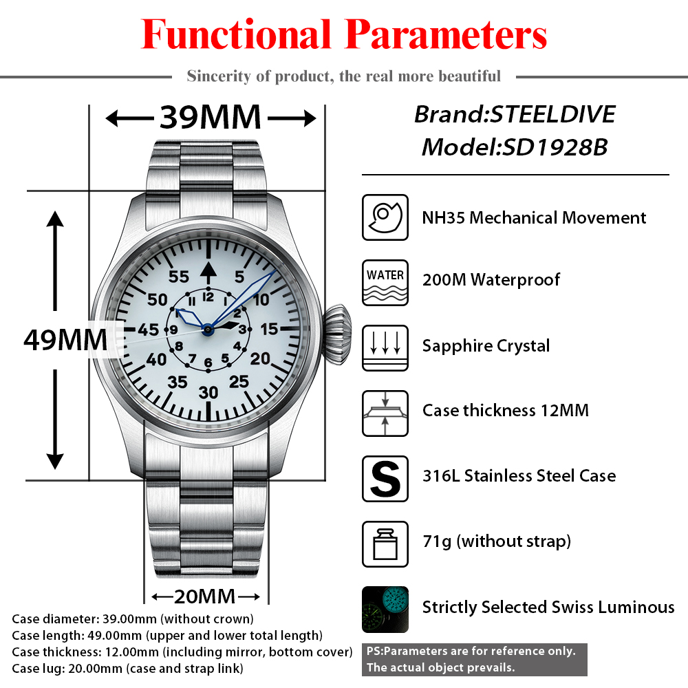 STEELDIVE 럭셔리 기계식 시계, SD1928B  - Seiko Watch Prospex 리뷰 및 가격