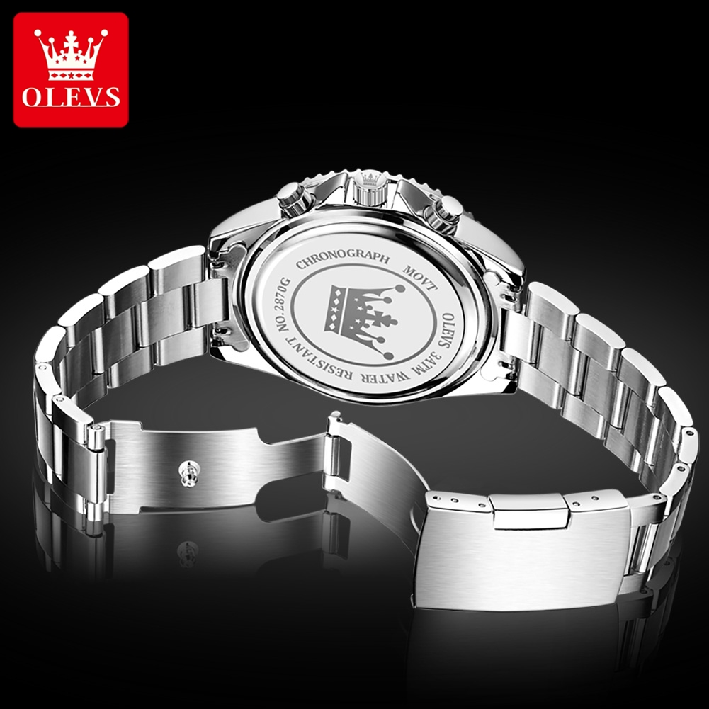 OLEVS 2870 남성용 시계 문페이즈 스틸 캘린더  - Rolex Watch Datejust 리뷰 및 가격